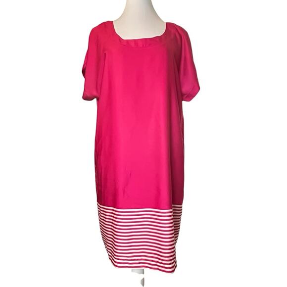 Smart Set Dress Womens Size M Watermelon Pink Silky Sheath Lined Loose Fit Cool - Picture 1 of 10